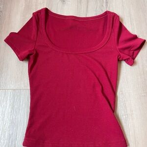 SHEIN Red Short Sleeve Top